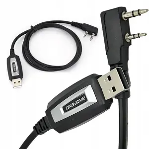Baofeng USB cable for programming UV-5R 82 888S UV-S9 PLUS UV-13 16 17 21 radios with a K-type plug