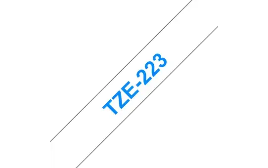 Brother laminuota juosta 9 mm, mėlyna ant baltos spalvos, TZe, pilka, terminis perkėlimas, Brother, PT-1280HK, PT-1280SN, PT-1280KT, PT-D200HK, PT-1100SN, PT-1100KT, PT-2100VP, PT-2730, PT-7600,...