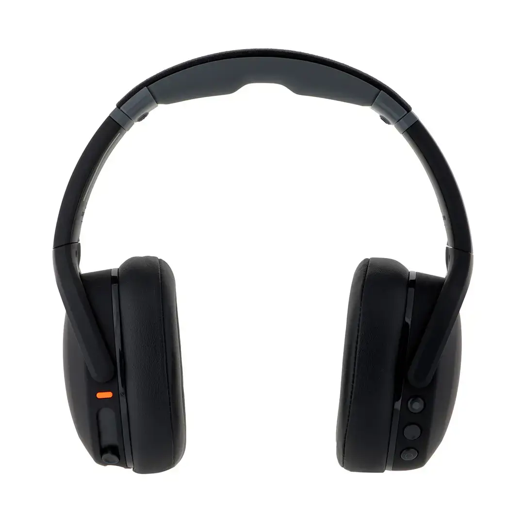 "Skullcandy" belaidės ausinės "Crusher Evo" su ausinėmis, galvos juosta, mikrofonu, tikra juoda spalva
