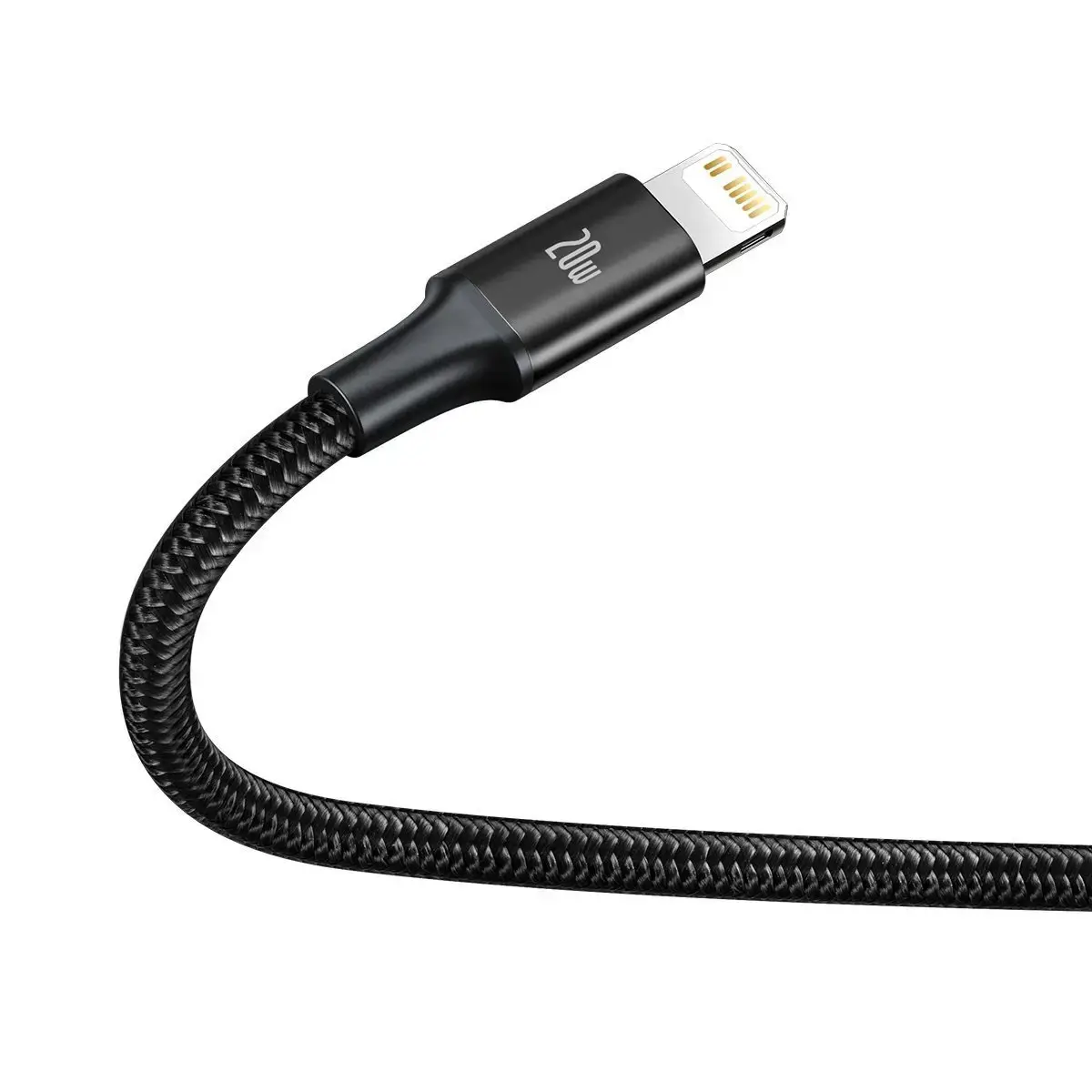 "Baseus Rapid" serijos "3-in-1" USB-C kabelis M+L+T 20W 1,5 m juodas (juodas)