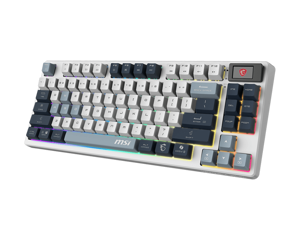 MSI FORGE GK600 TKL WIRELESS SKY | Gaming Keyboard | Wireless | Bluetooth | US | Mechanical Linear