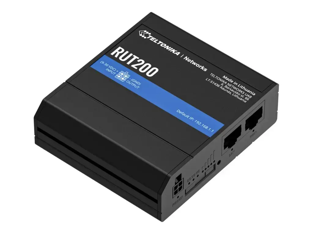 Teltonika LTE Cat 4 Router | RUT200 | 802.11n | 10/100 Mbit/s | Ethernet LAN (RJ-45) ports 2 | Mesh Support No | MU-MiMO No | No mobile broadband