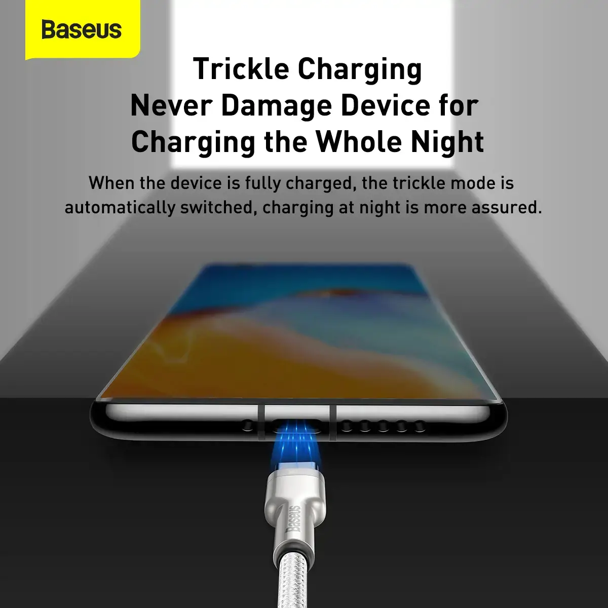 USB cable for USB-C Baseus Cafule, 66W, 1m (white)