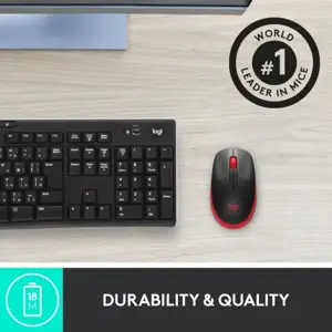 LOGITECH M190 Viso dydžio belaidė pelė - RED - EMEA