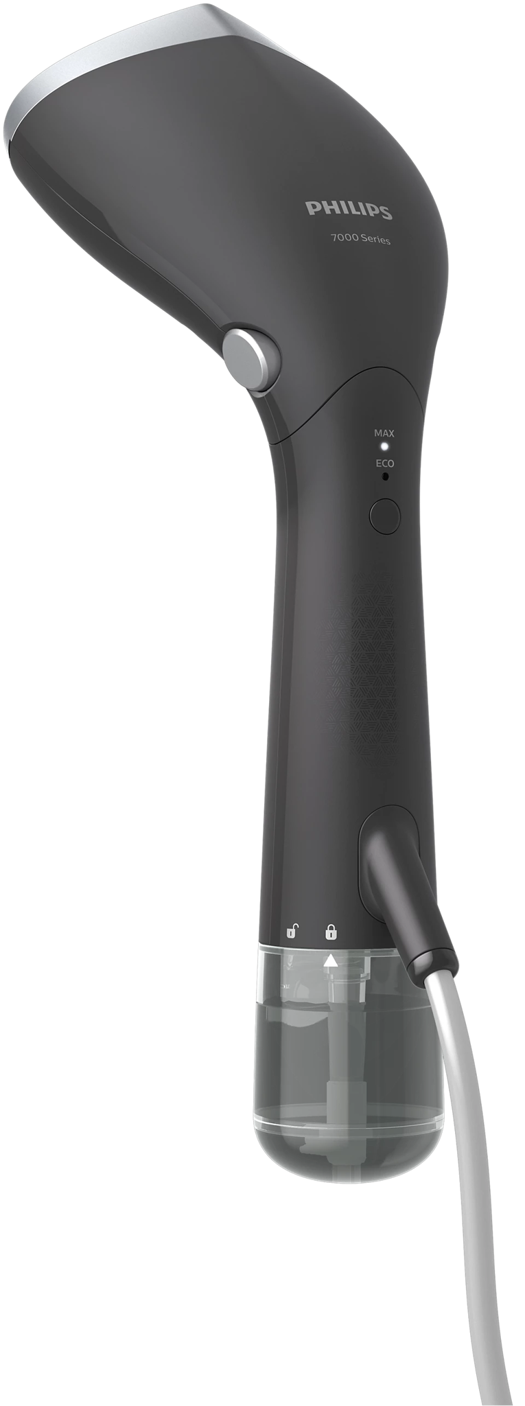 "Philips" 7000 serijos STH7040/80, Rankinis drabužių garintuvas, 0,2 l, 0,3 min, juodas, pilkas, 2,5 m, 1500 W