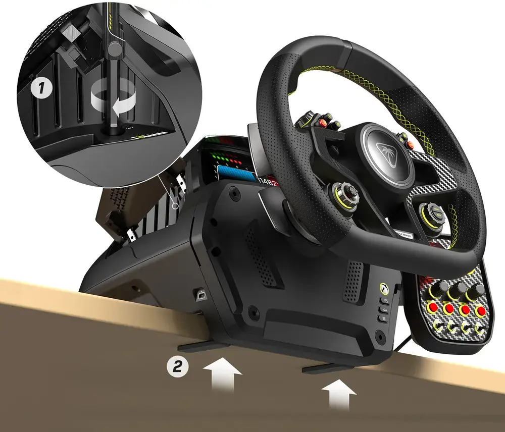 Turtle Beach VelocityOne, Steering wheel + Pedals, PC, Xbox One, Xbox Series S, Xbox Series X, Back button, Select button, Wired, USB, USB Type-C