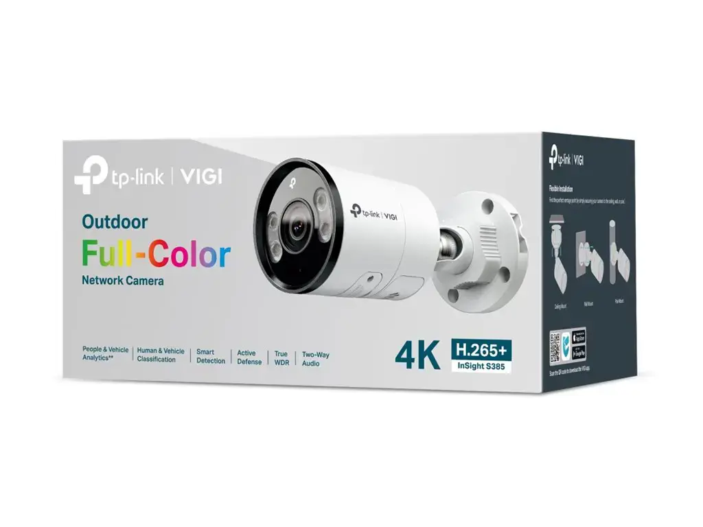 TP-Link INSIGHT S385, IP security camera, Outdoor, Wired, 85 m, 120 dB, Wall
