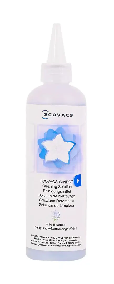 "Ecovacs" valymo tirpalas (230 ml) W-SO01-0004 WINBOT W7, W8, W9, X, W1 PRO šeimoms