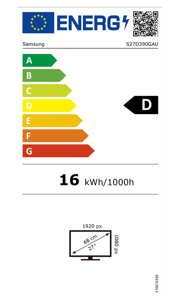 Samsung | LS27D390GAUXEN | 27 " | VA | FHD | 16:9 | 100 Hz | 4 ms | 1920 x 1080 pixels | 250 cd/m² | HDMI ports quantity 1 | Black