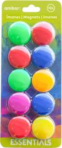 Blister 10un Colored round magnets