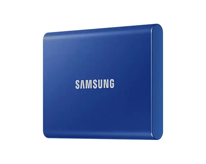 "Samsung" nešiojamasis SSD T7, 1000 GB, C tipo USB, 3.2 Gen 2 (3.1 Gen 2), 1050 MB/s, apsauga nuo slaptažodžio, mėlynas