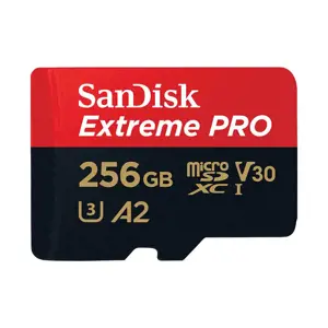 "SanDisk Extreme PRO microSDXC 256GB + SD adapteris + 2 metų "RescuePRO Deluxe" iki 200MB/s ir 140M…
