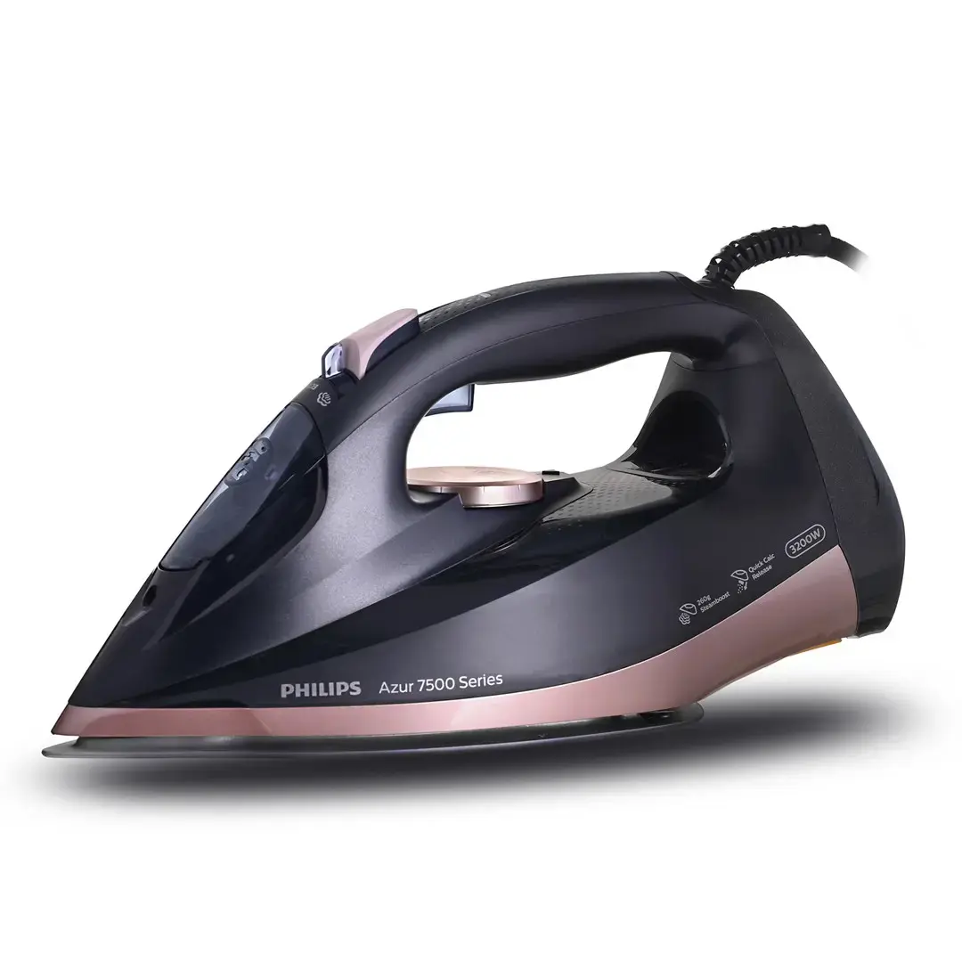 "Philips" 7510/80, sausas ir garų lygintuvas, "SteamGlide Elite" padas, 2 m, juodas, 55 g/min, 0,3 l