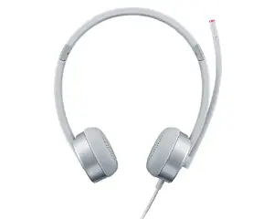 "Lenovo 100" stereofoninės analoginės ausinės, biuro / skambučių centras, ausinės, sidabrinės