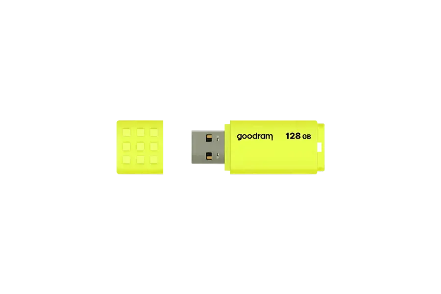 GOODRAM UME2-1280Y0R11 GOODRAM atmintinė USB UME2 128GB USB 2.0 geltonos spalvos