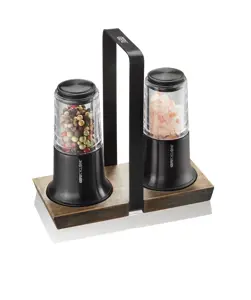 Gefu X-plosion black salt and pepper mill set G-34642