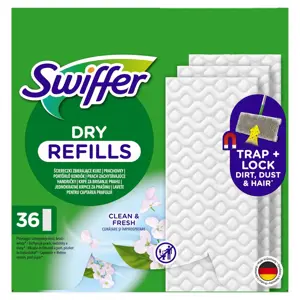 Swiffer Sweeper sausos šluostės, papildymas 36vnt