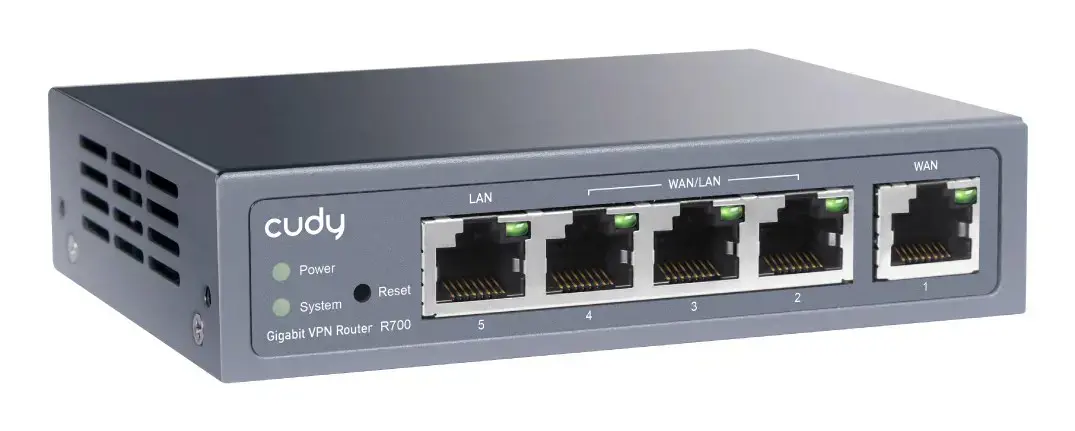 "Cudy" Gigabit Multi-WAN VPN maršrutizatorius laidinis maršrutizatorius Fast Ethernet, Gigabit Ethernet Grey
