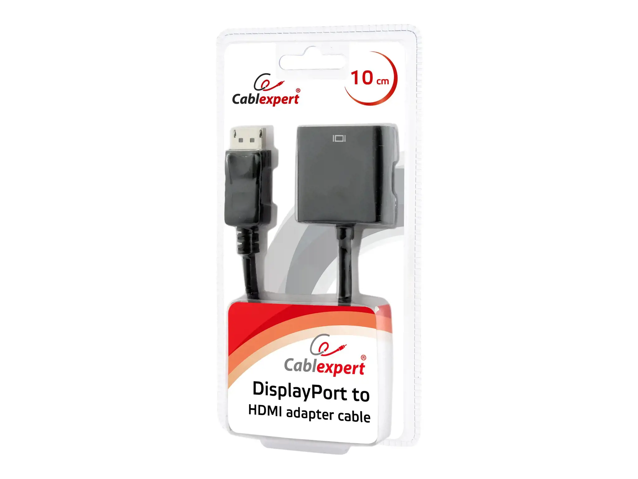 GEMBIRD AB-DPM-HDMIF-002 Gembird Displayport vyriškos ir HDMI moteriškos lyties adapteris, 10 cm, juodas, lizdinė plokštelė
