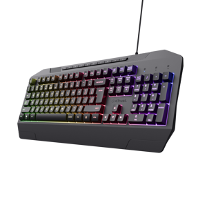 Trust GXT 836 Evocx, Wired, USB, Membrane, QWERTY, RGB LED, Black