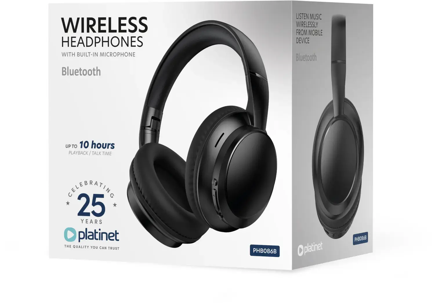 Platinet wireless headset PHB086B, black