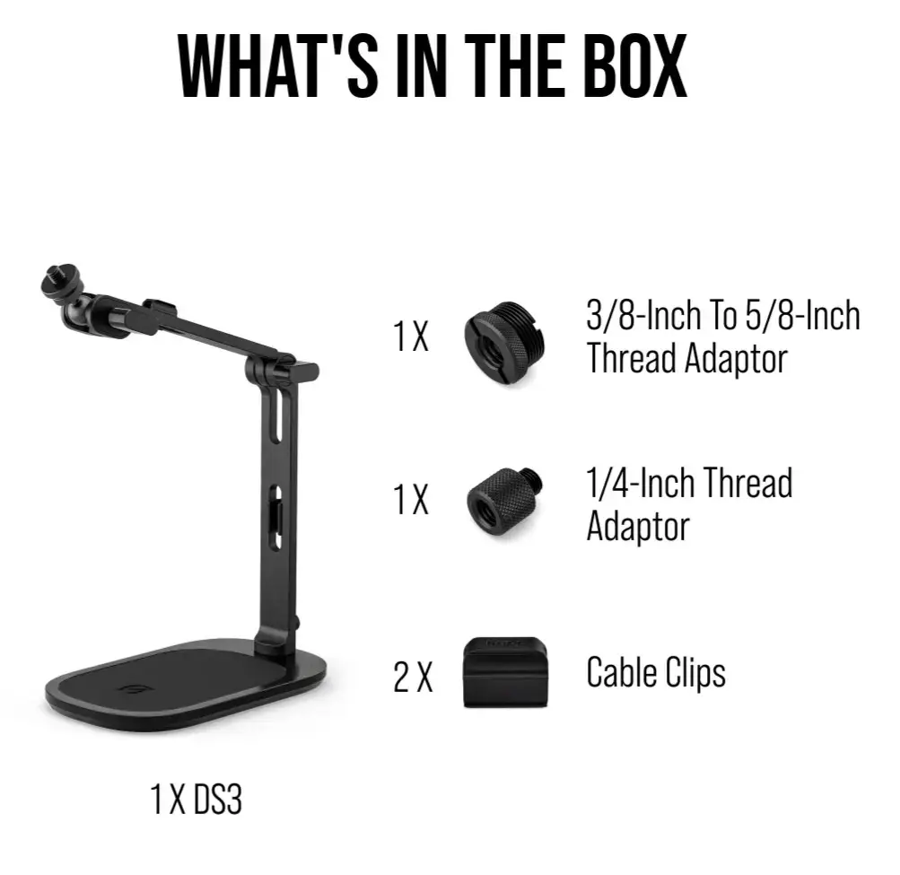 Rode desktop microphone stand DS3