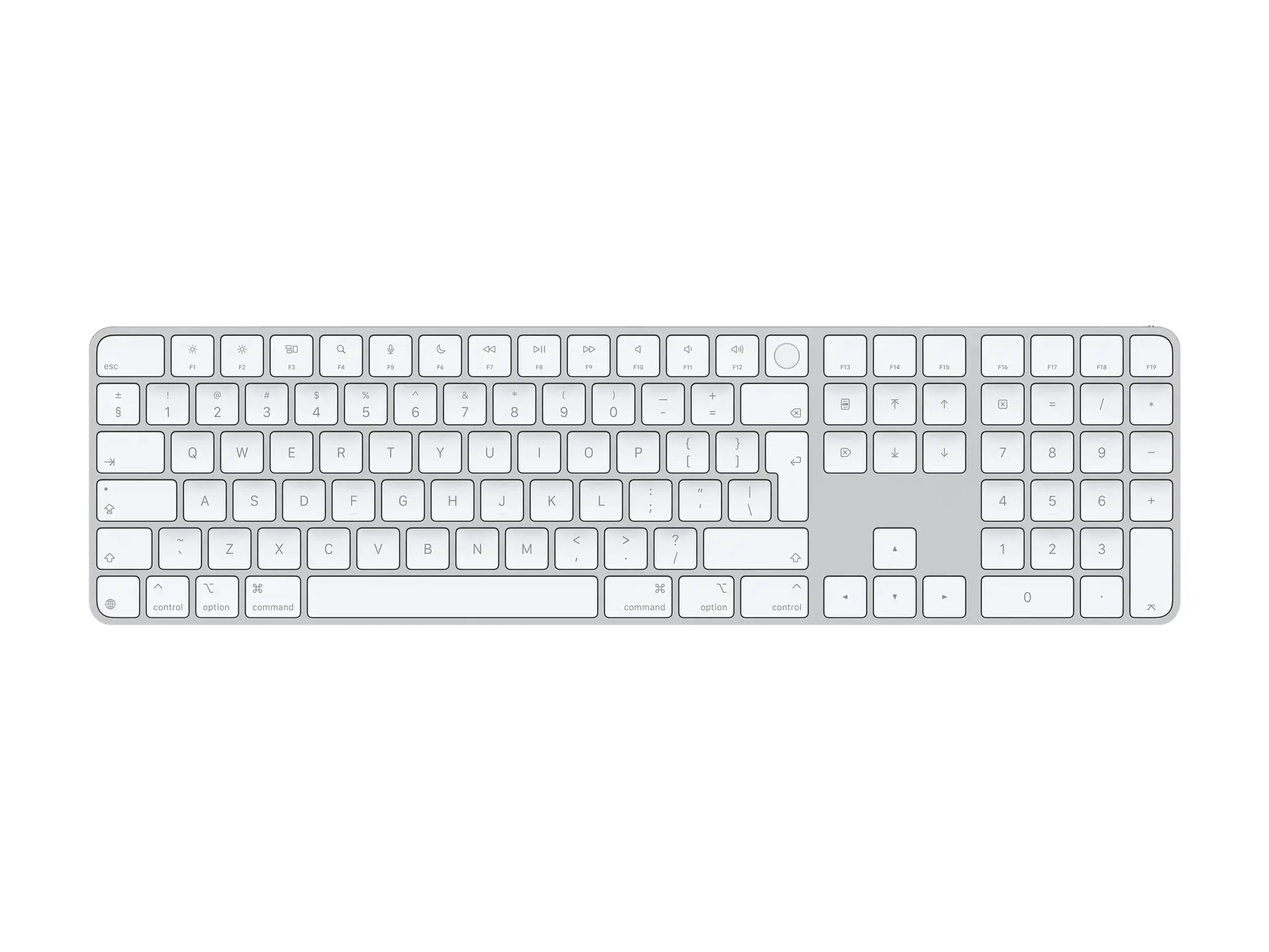 Apple Magic Keyboard with Touch ID and Numeric Keypad | Keyboard | Wireless | English | White