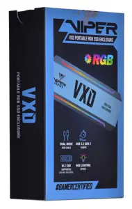 PATRIOT VXD USB3.2 M.2 NVMe 1.3 SSD korpusas iki 2 TB, aliuminis RGB