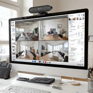 NANORS USB INTERNETINĖ KAMERA HD 1080P (1920X1080) SU ĮMONTUOTU MIKROFONU, LAIDO ILGIS 1,7 M 25 KADRŲ PER SEKUNDĘ RS680