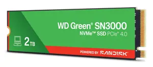 Western Digital Green WD ™ SN3000 NVMe™ SSD POWERED BY SANDISK 2 TB