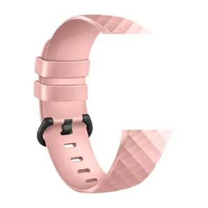 "Devia" laikrodžio dirželis "Deluxe Sport Fitbit Charge 3/4 L", rožinės spalvos