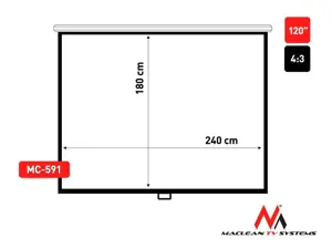 "Maclean MC-591" projekcinis ekranas 3,05 m (120") 4:3