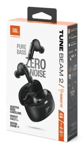 JBL Tune Beam 2 Belaidės ausinės Earbuds, Bluetooth, Juoda