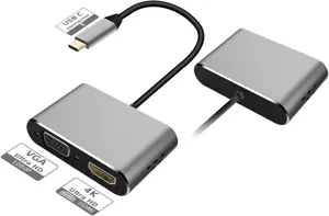 Plokštės adapteris USB-C - HDMI/VGA (45224)
