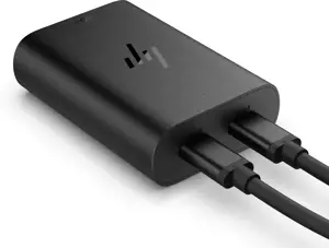 HP 65W GaN USB-C nešiojamojo kompiuterio įkroviklis, vidinis, USB, 1 m, juodas