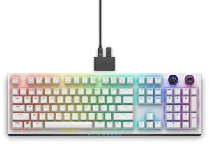 "Alienware AW920K", pilno dydžio (100%), RF belaidis, mechaninis, RGB LED, baltas