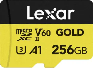 Lexar memory card microSDXC 256GB Gold UHS-II V60 A1