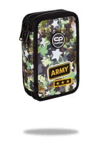 Forminis dviejų skyrių penalas su priedais CoolPack Army Stars