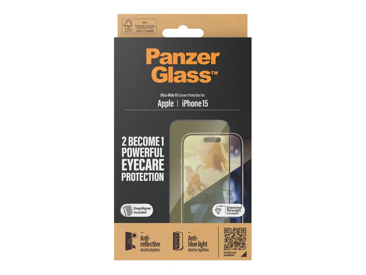 "PanzerGlass Eyecare" ekrano apsauga "iPhone 2023" 6.1 | Ultra-Wide Fit w. EasyAligner