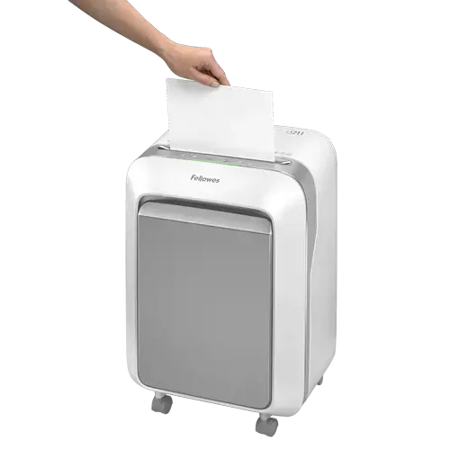 "Fellowes Powershred LX21", smulkinimas mikrokarpelėmis, 2 x 12 mm, 23 l, jutiklinis, 4 ratukai, 15 lapų