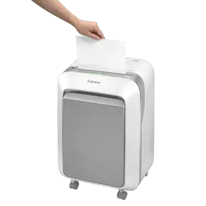 "Fellowes Powershred LX21", smulkinimas mikrokarpelėmis, 2 x 12 mm, 23 l, jutiklinis, 4 ratukai, 15 lapų