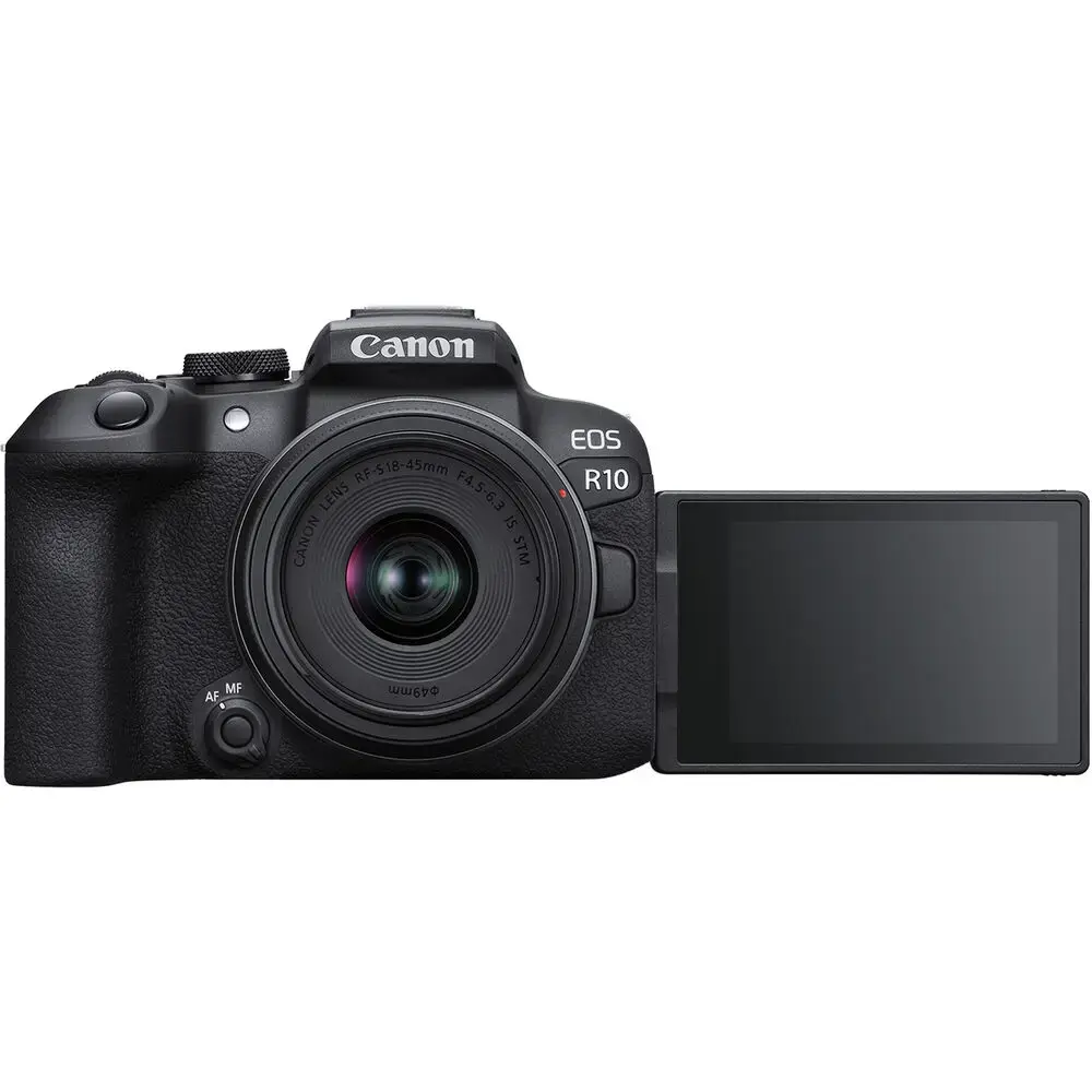 "Canon EOS R10 + RF-S 18-45mm F4.5-6.3 IS STM, 24,2 MP, 6000 x 4000 taškų, CMOS, 2,5x, 4K Ultra HD, juoda