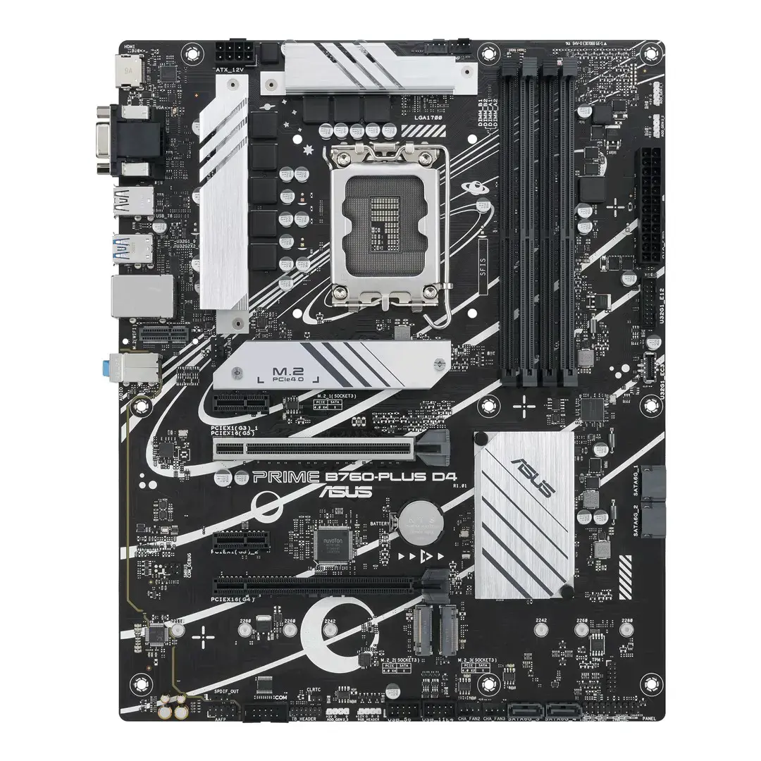 ASUS PRIME B760-PLUS D4, "Intel", LGA 1700, "Intel® Celeron®", "Intel® Core™ i3", "Intel® Core™ i3", "Intel® Core™ i5", "Intel® Core™ i7", "Intel® Core™ i9",..., LGA 1700, DDR4-SDRAM, 128 GB