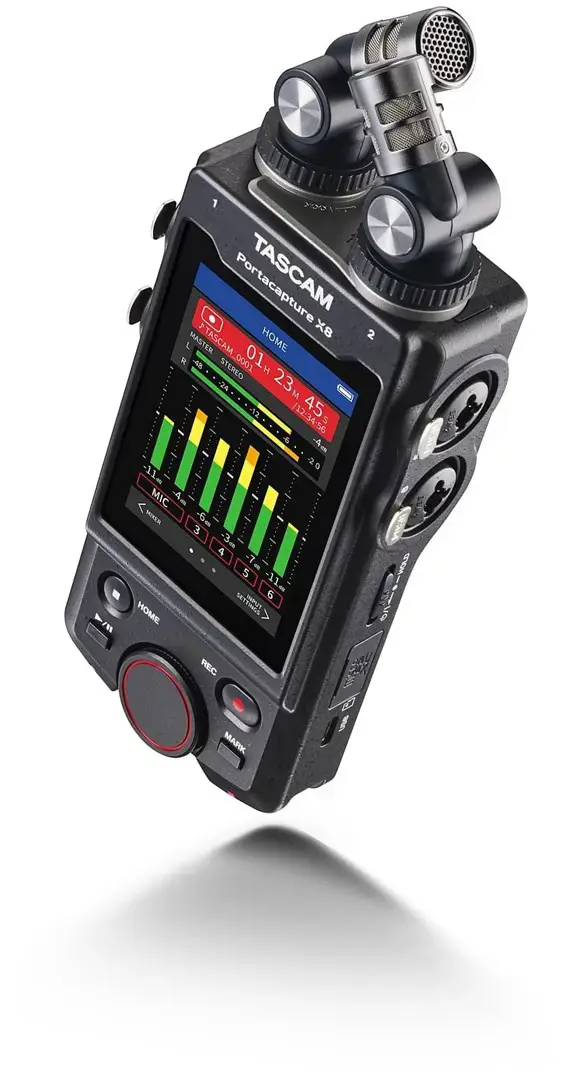 "Tascam Portacapture X8" - nešiojamasis, didelės skiriamosios gebos daugiapakopis įrašymo įrenginys