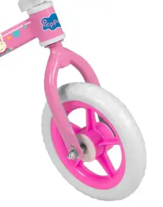 Bėgimo dviratis 10" Peppa Pig rožinis 195