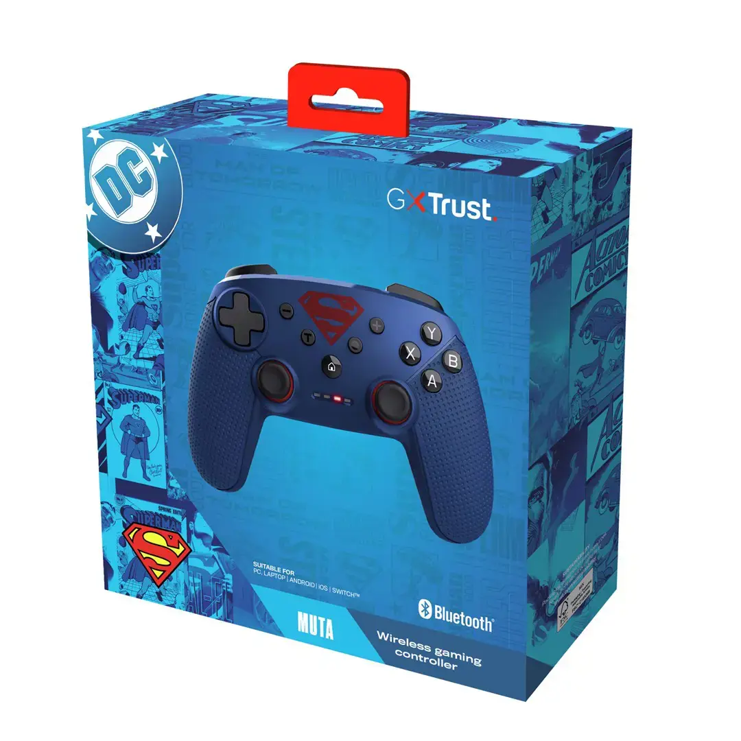 Trust GXT 542SM Muta Blue Bluetooth/RF/USB Gamepad Android, Nintendo Switch, Nintendo Switch 2, Nintendo Switch Lite, Nintendo Switch OLED, PC, iOS