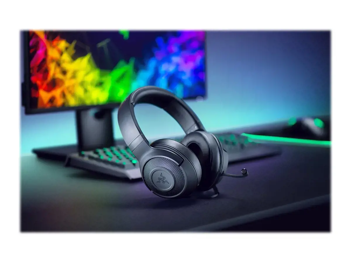 "Razer Kraken X Lite" žaidimų ausinės, laidinės, su mikrofonu, juodos spalvos