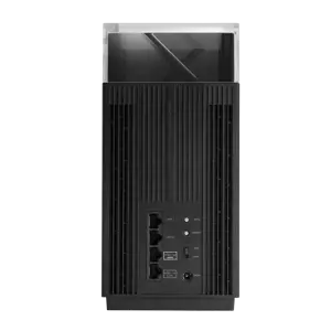 ASUS ZenWiFi Pro ET12, juodas, vidinis, maitinimo, būsenos, trijų dažnių (2,4 GHz / 5 GHz / 6 GHz), "Wi-Fi 6E" (802.11ax), 802.11a, 802.11b, 802.11g, "Wi-Fi 4" (802.11n), "Wi-Fi 5" (802.11ac), "Wi-Fi 6" (802.11ax), "Wi-Fi 6E...