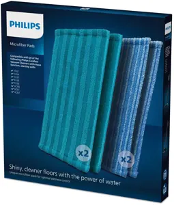 "Philips" mikropluošto trinkelės įkraunamas šluostės priedas, universalus, šluostės trinkelė, mėlyn…