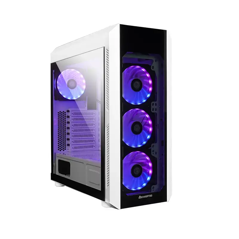 CHIEFTEC Scorpion 3 White edition ATX gaming with 4x120 A-RGB fan 2 tempered glass side and front